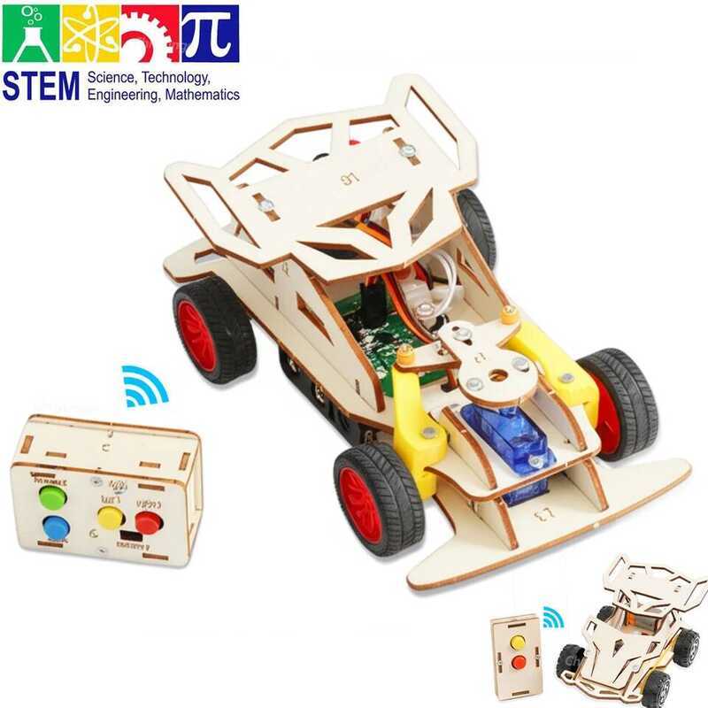 DIY の Wooden Remote Control Car Mini Four-Wheel Drive Racing Car ...