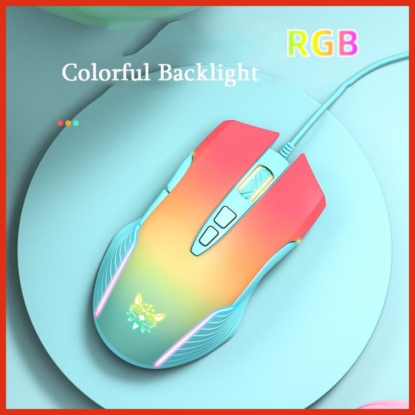 ♀ Ergonomic Wired Gaming Mouse 6400 DPI Optical Backlight Mice RGB ...
