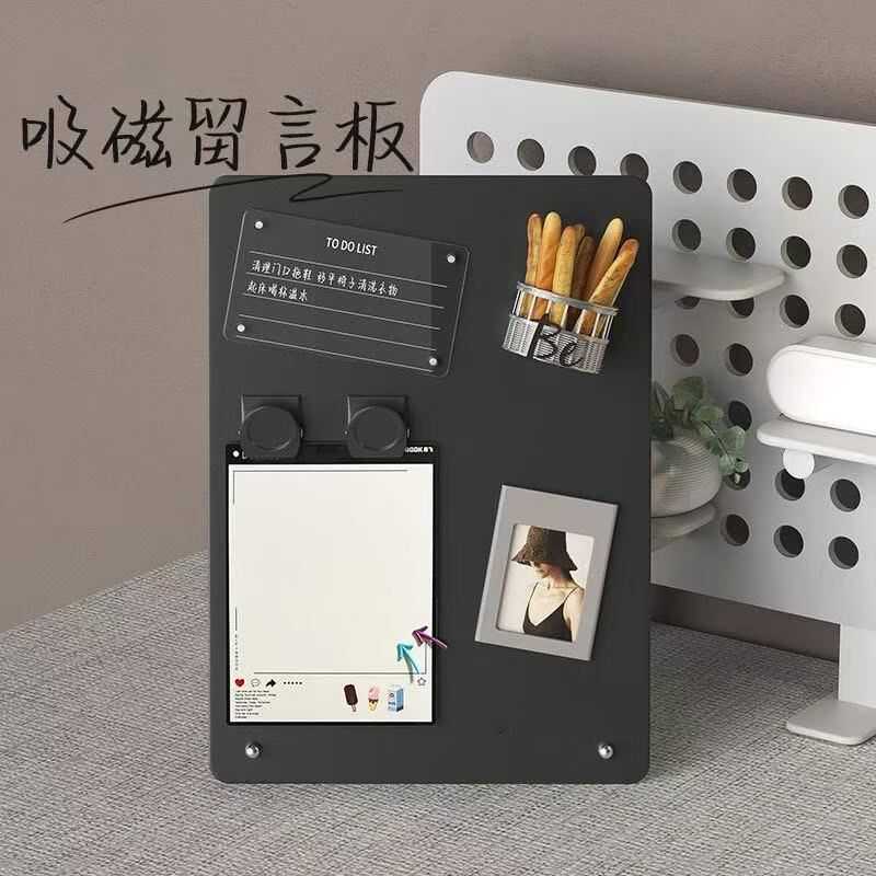 Desktop Magnetic Message Board Blackboard Memo Board Metal Board ...