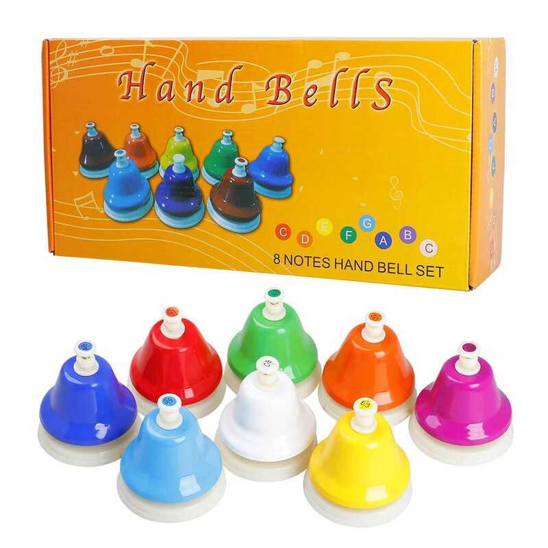 Orff Musical Instrument Set Colorful 8-Note Hand Bell Children's Music ...
