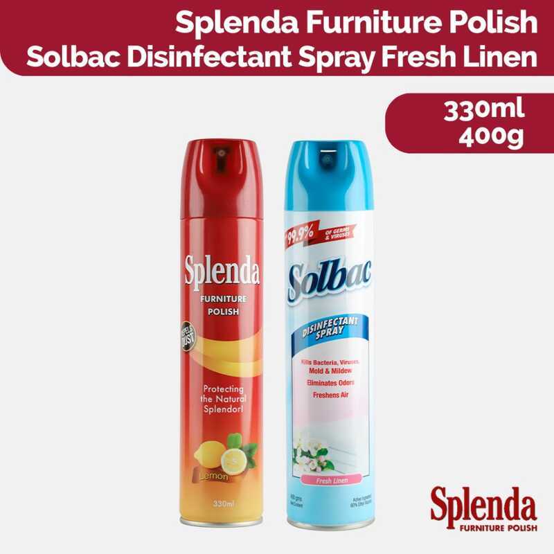 Bundle Splenda Furniture Polish 330 Ml And Solbac Disinfectant Spray ...