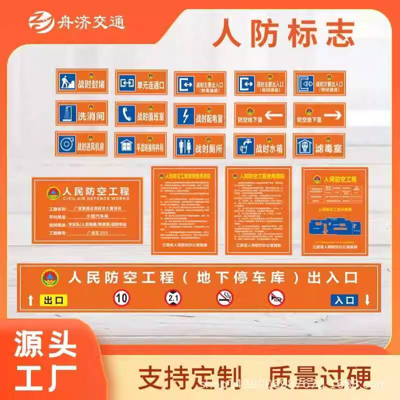 Aluminum Plastic Plate Civil Defense Sign Warning Sign Civil Defense ...