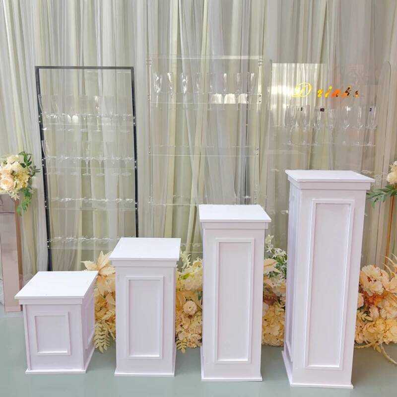 Y Wedding Roman White PVC Cake Plinth Backdrop Plinths Stand Display ...