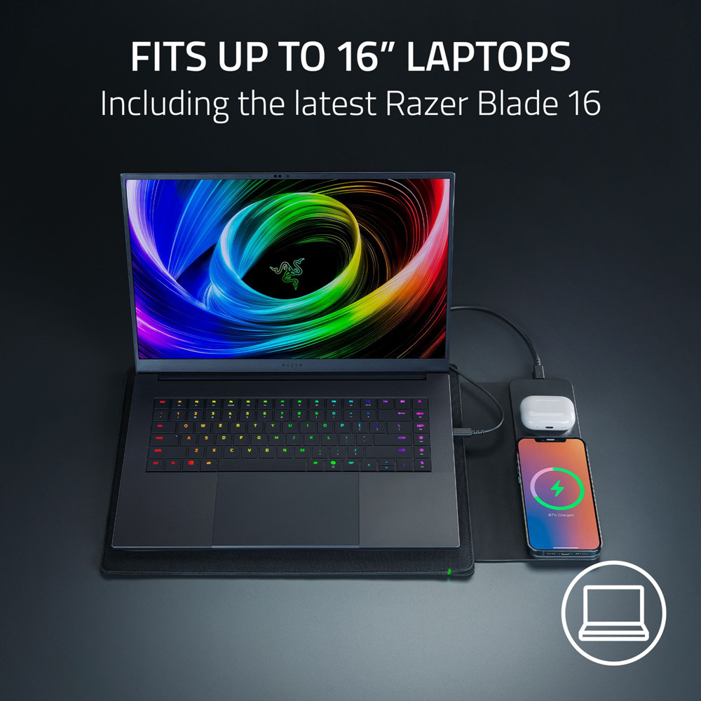 Razer Laptop Sleeve 16'' with Wireless Charging for Devices | Shopee ...
