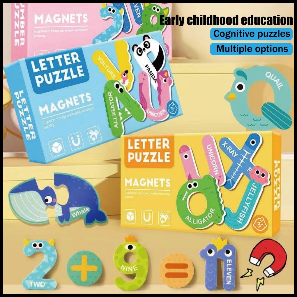 Kids Toy Animal Puzzle Magnetic Letters Alphabet Toys Educational ...