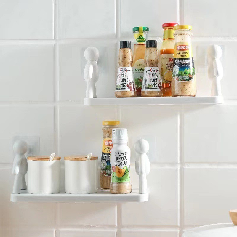 Wall Hanging Bathroom Human Hook Rack Floating Wall Ledge Plastic ...