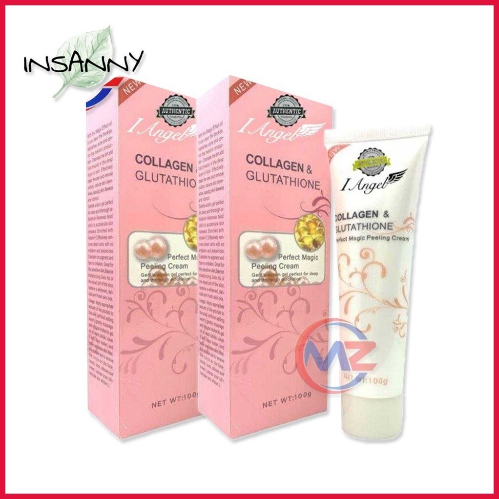 how to use collagen and glutathione peeling cream with used clean brighten the face, whitening and moisturizing skin care 100g Tropical Treasures Kuwait | COLLAGEN