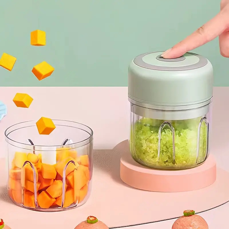 S&E USB Electric Mini Chopper 250ML Portable Food Processor for Onion ...