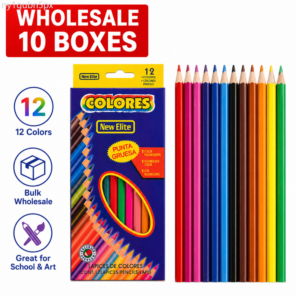 New GOODAY 10 Boxes Colored Pencils Set 12PCS/Box Kids Drawing Coloring ...