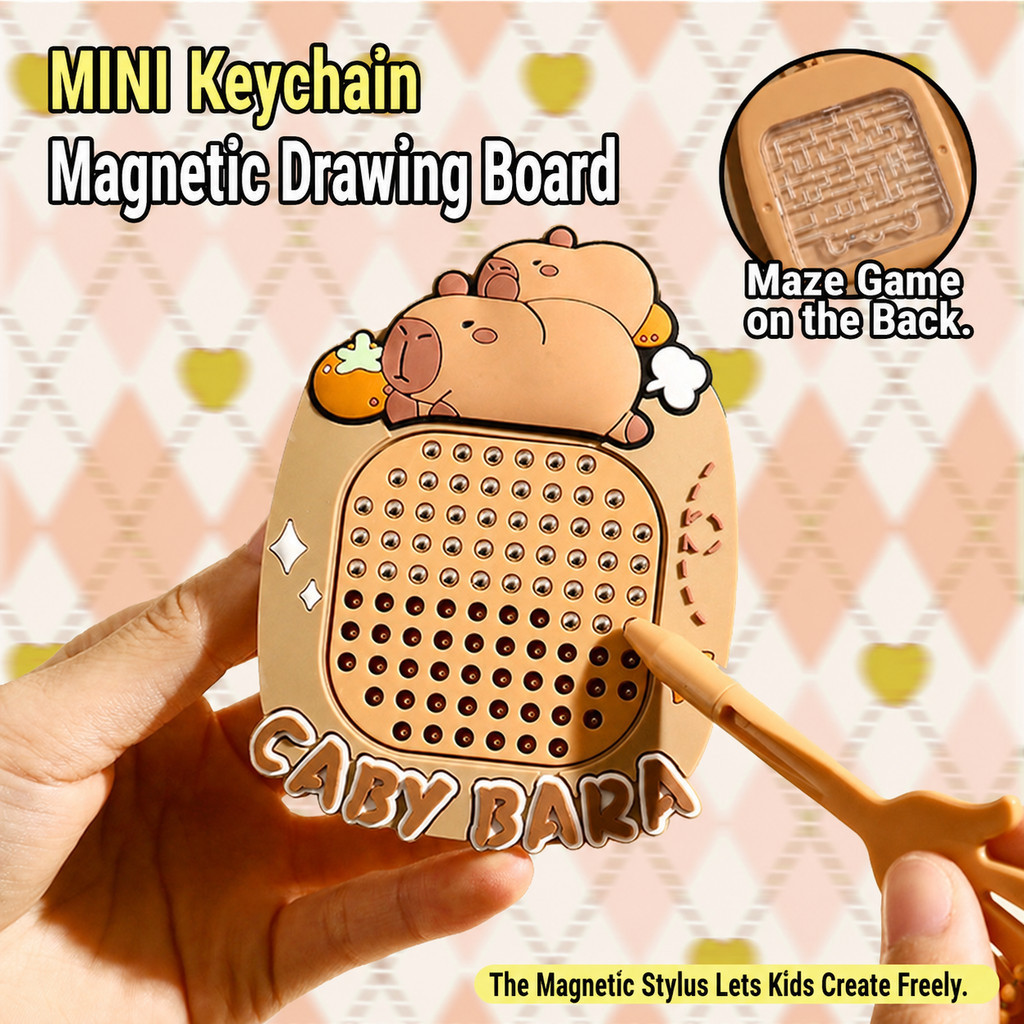 Magnetic Drawing Board Cute Cartoon Kid DIY Steel Ball Drawing Board ...