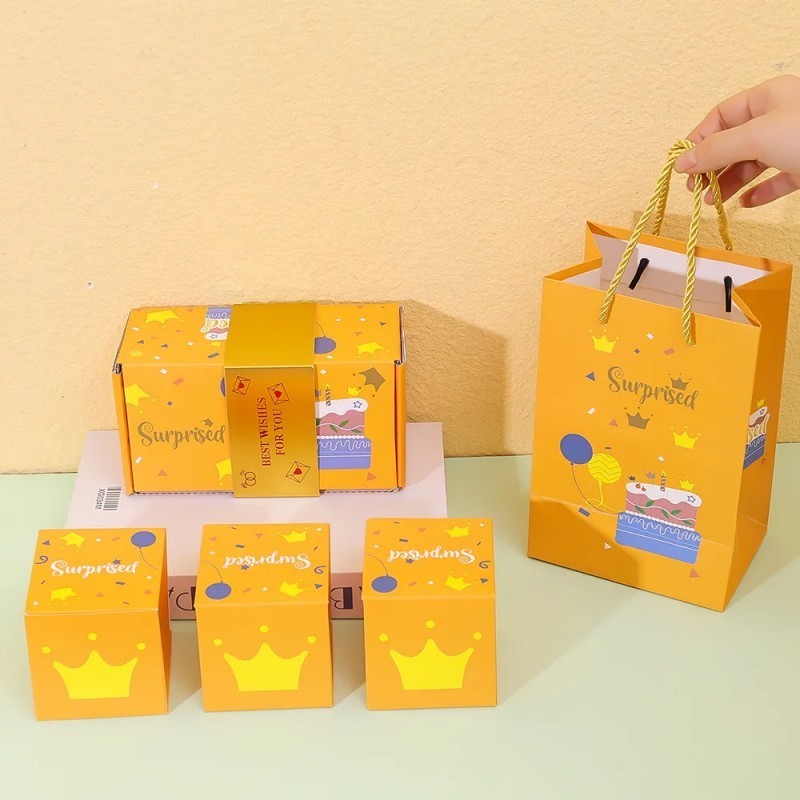 Money Surprise Bounce Box DIY Folding Paper Box Cash Explosion Gift ...
