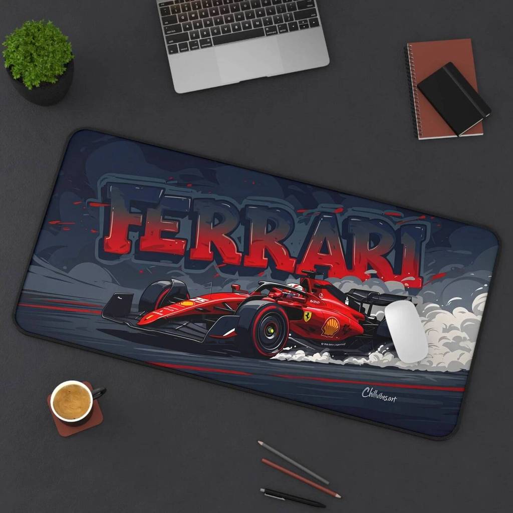 Ferrari Race Car Desk Mat | Racing Track Mousepad Gaming Pad | Shopee ...
