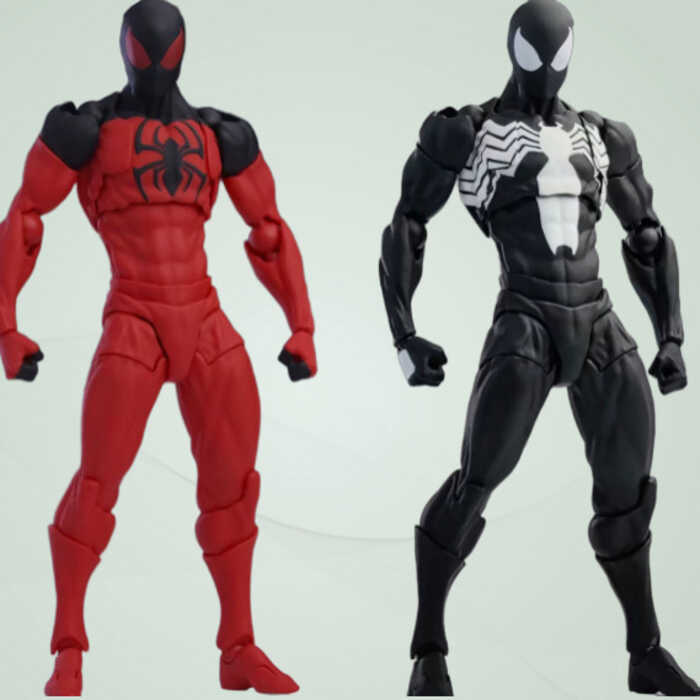 (COD) Marvel Symbiote Spider-Man Interchangeable Action Figure Black ...
