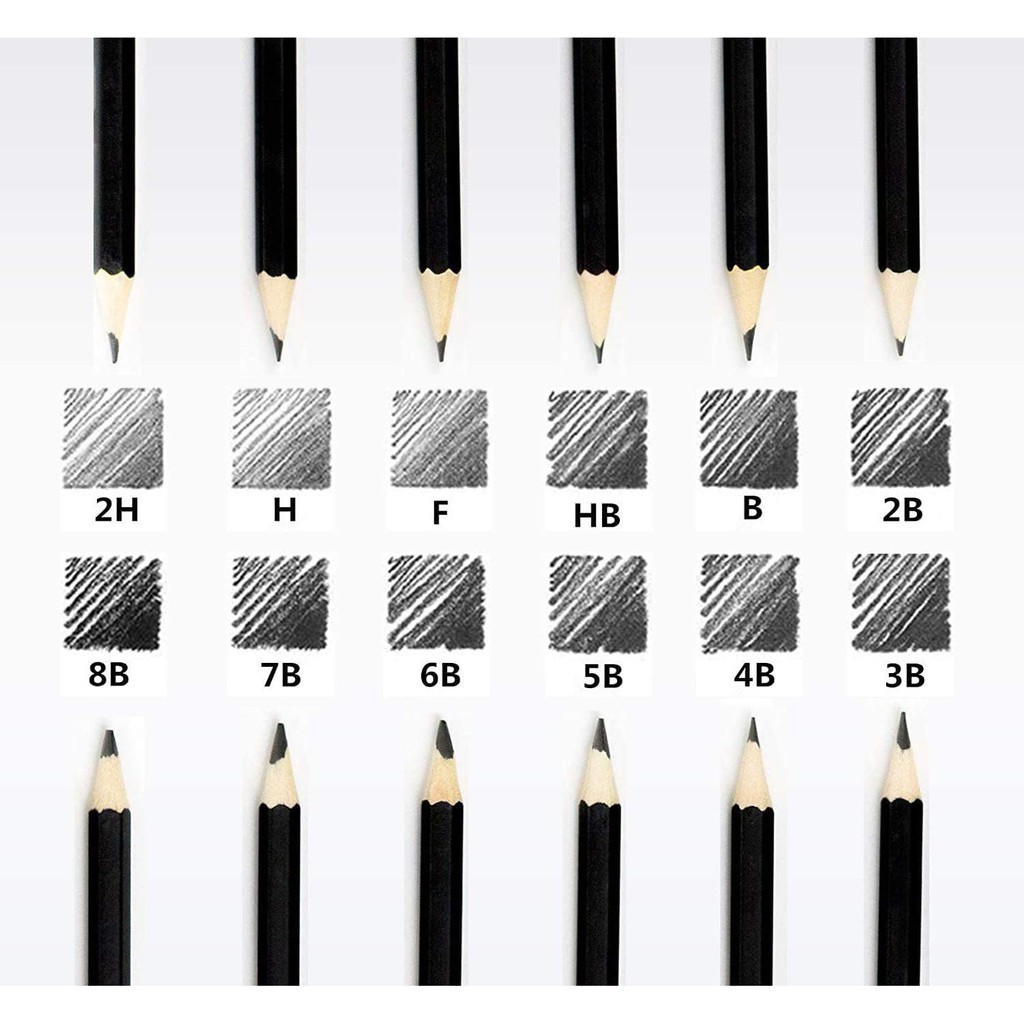 12pcs Sketch Pencil Set 2H-8B Graphite Drawing Pencils for Sketching ...