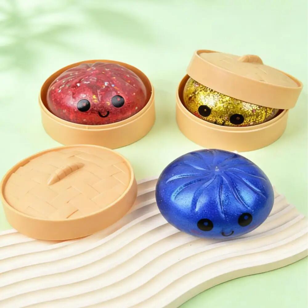 (Local Shipment) 4PCS Large 10CM Squishy Glitter Dumplings Stress ...