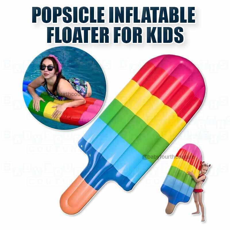 Giant Popsicle Inflatable Pool Bed Floating Island Swimming Board Air ...