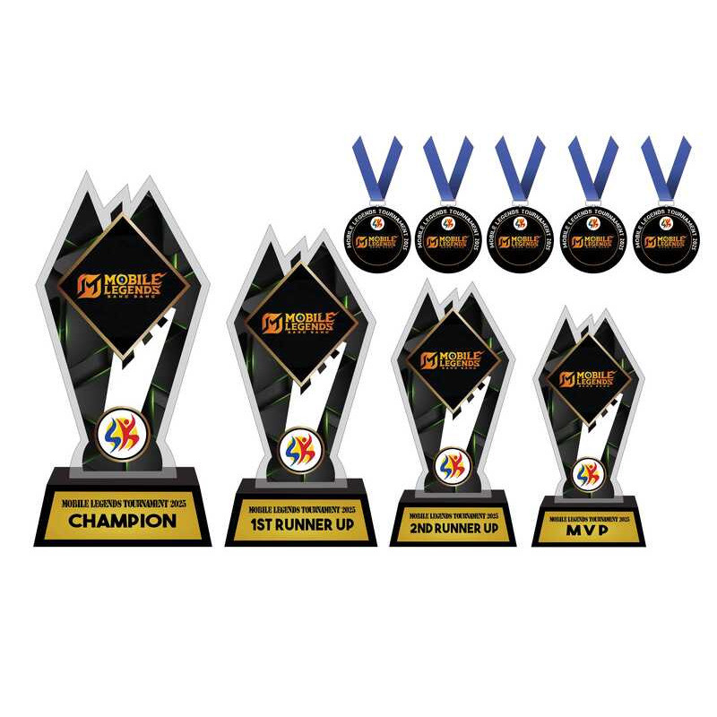MOBILE LEGENDS ACRYLIC TROPHY SET 4Pcs( Champion,1St,2Nd Runner Up,Mvp ...