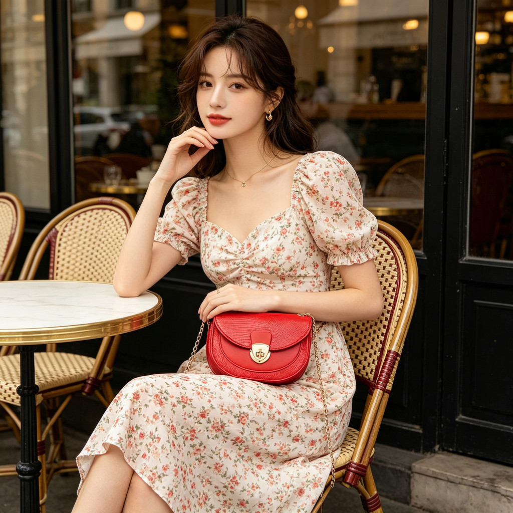 Summer New Style Korean Version Retro ins Red Saddle Bag Crossbody ...
