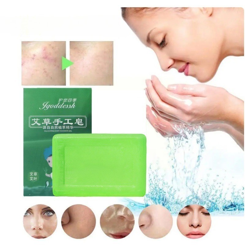 3/2/1pcs Wormwood Mite Acne Soap Anti Fungal Itching Sulfur Soap Bath ...