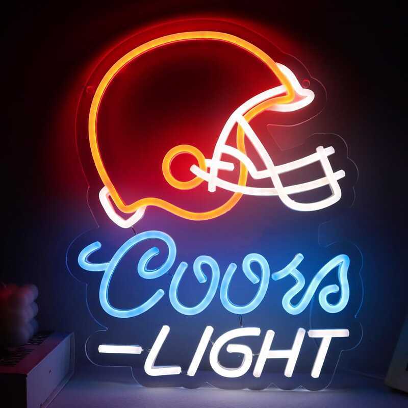 coors light beer nfl football helmet neon bar sign Washington Redskins LED Electrical Coors Light Football Neon Sign