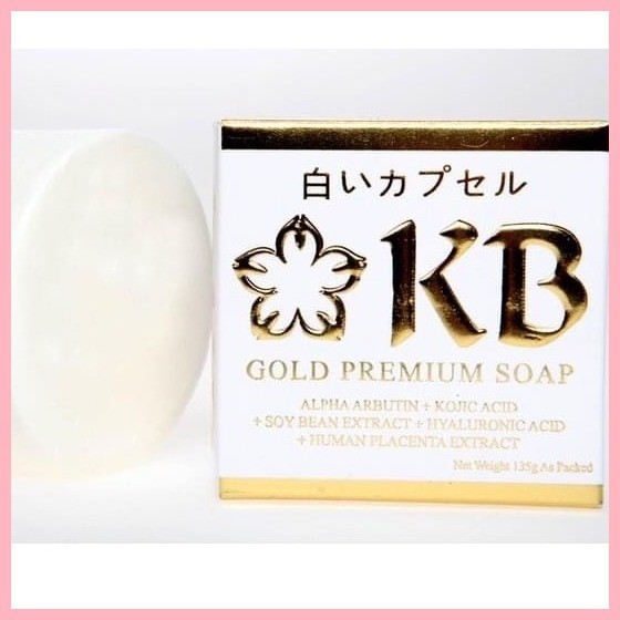 ☸ ❁ KB Gold Premium Soap (Alpha Arbutin + Hyaluronic Acid + Kojic Acid + Soy Bean Extract) 135g