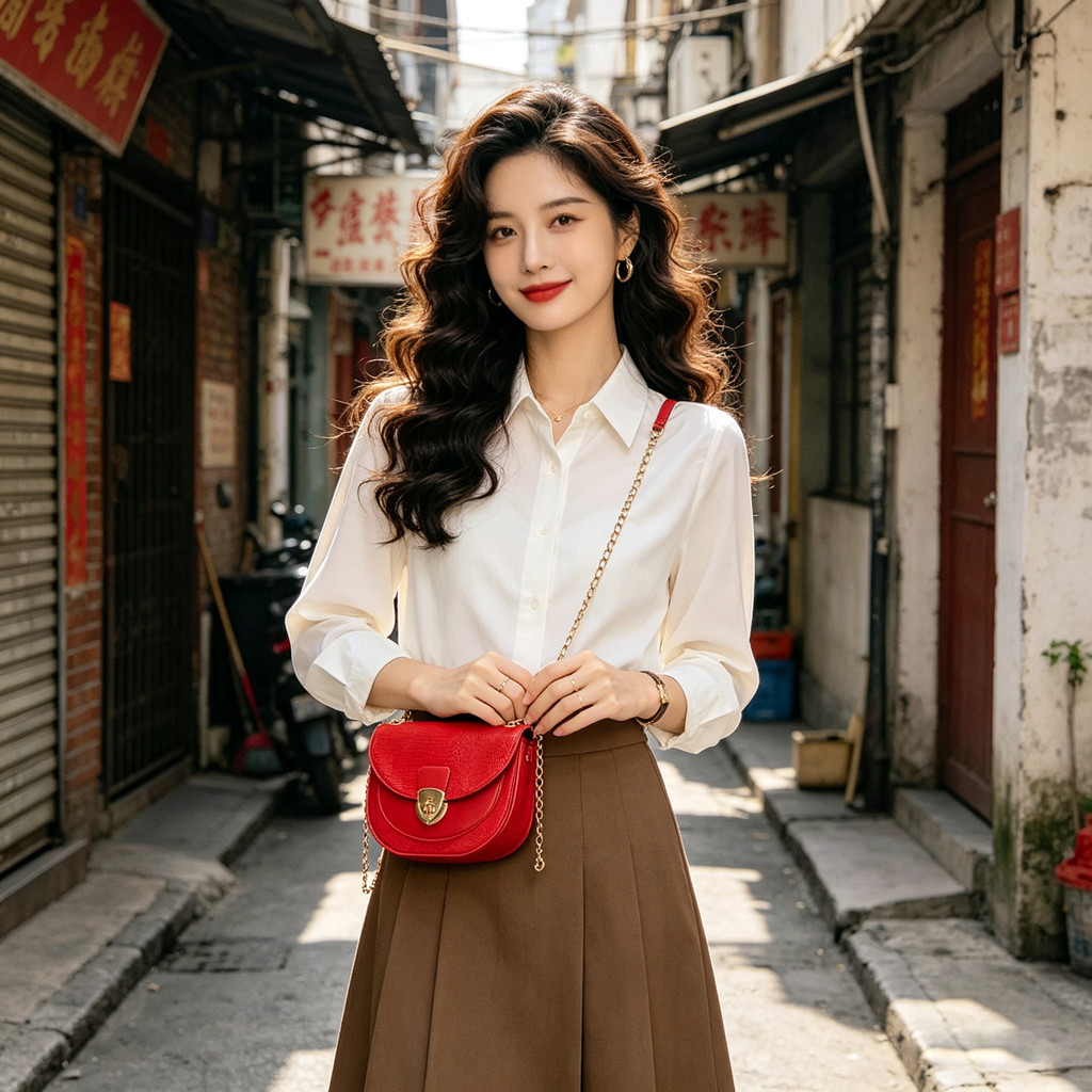 Summer New Style Korean Version Retro ins Red Saddle Bag Crossbody ...