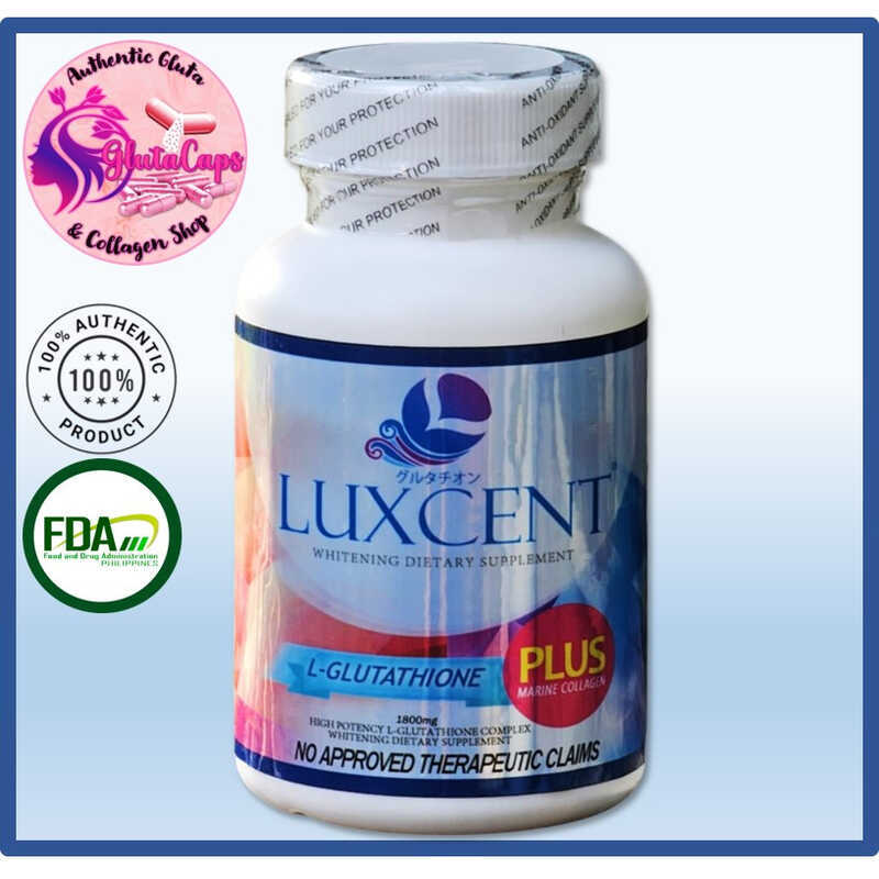 C0D Authentic Luxcent Glutathione 1800 Whitening Supplet 60 s