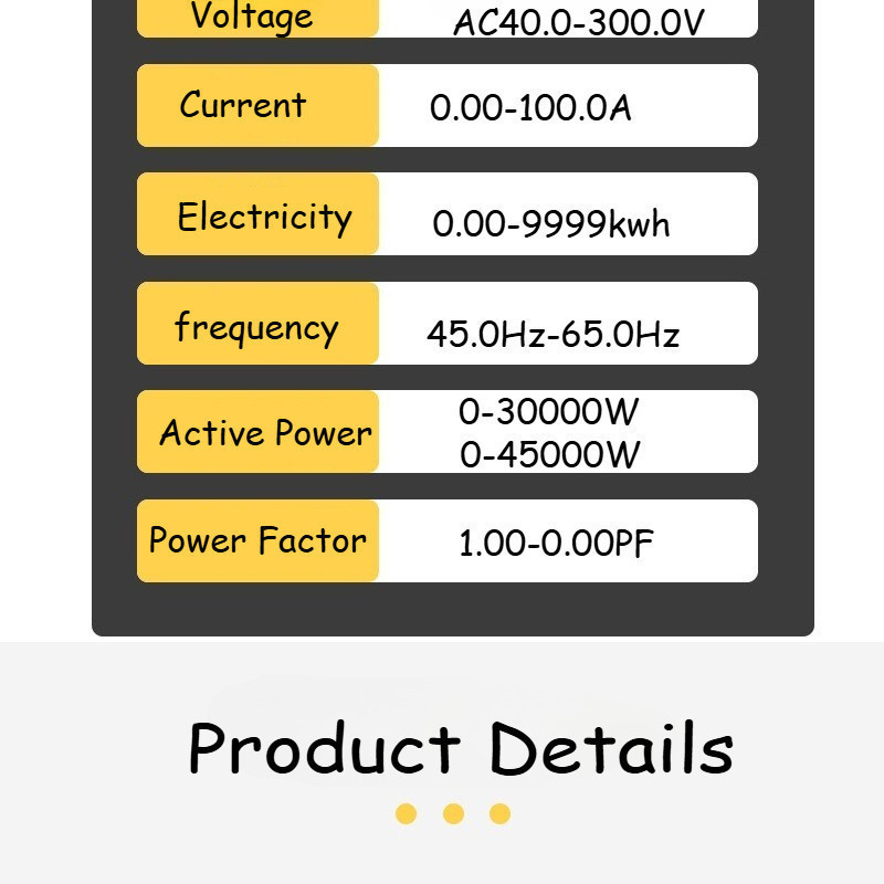 D52-2066 AC Monitor 6-in-1 Household Electricity Meter DIN Rail 110V ...