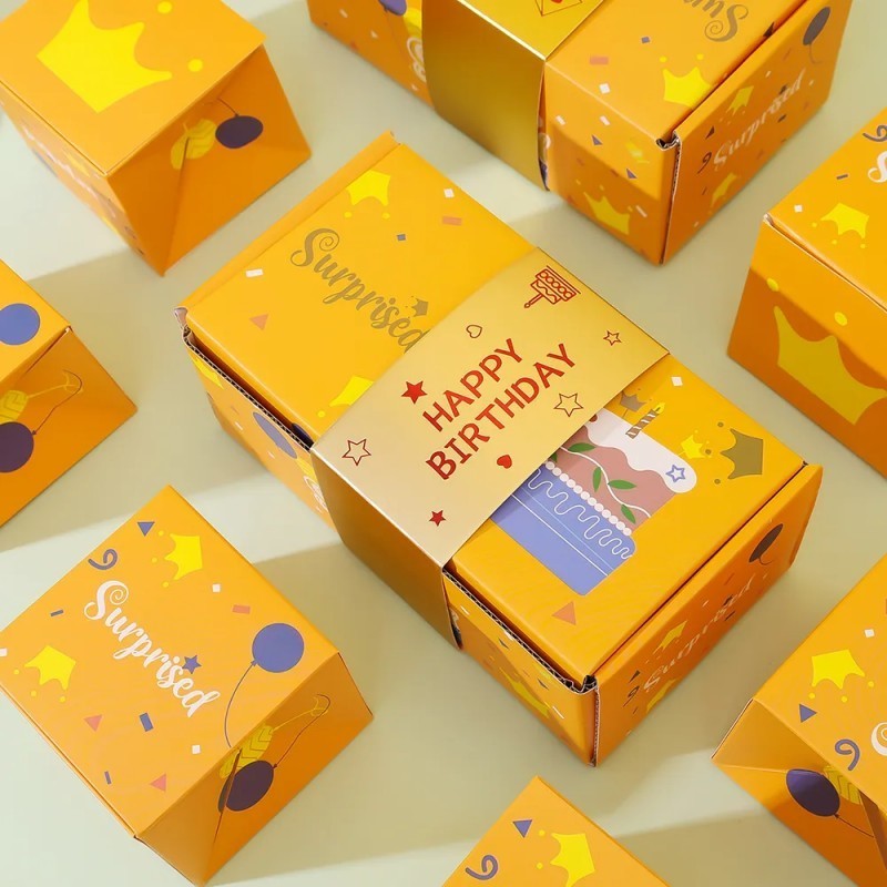 Money Surprise Bounce Box DIY Folding Paper Box Cash Explosion Gift ...