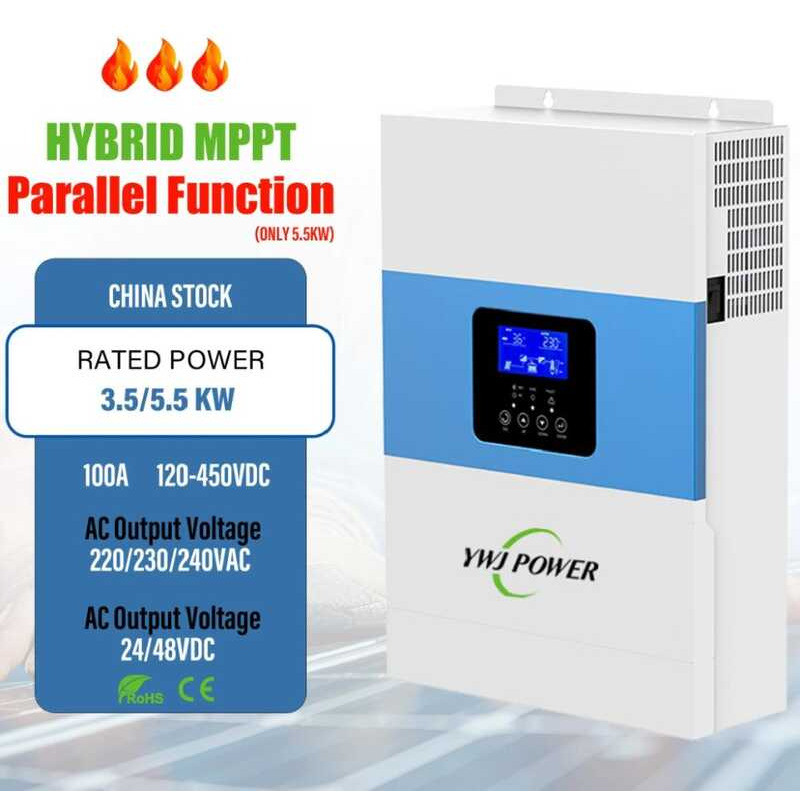 .5Kw 5.5Kw Parallel Function MPPT Power Hybrid Solar Inverter With 100A ...