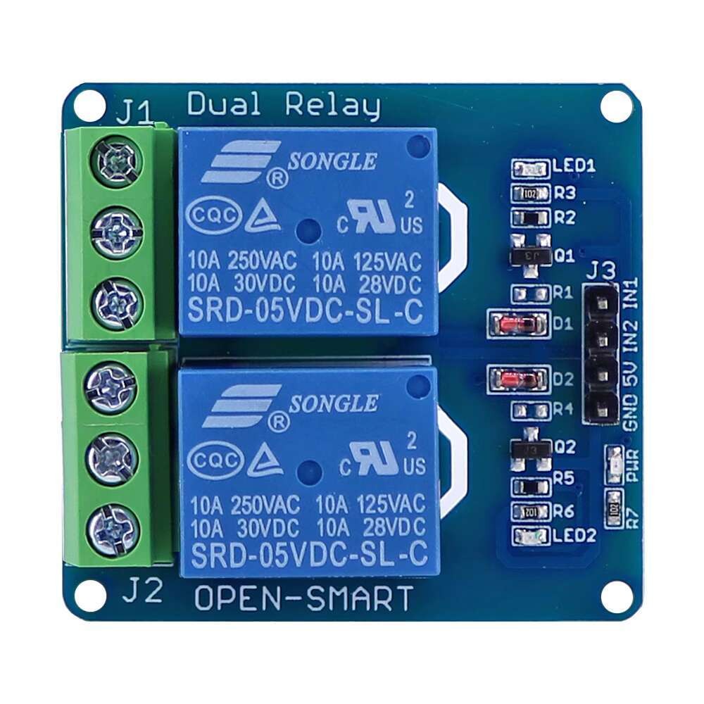 5V Dual Relay Module 2-Way Electromagnetic Relay Module 2-Channel Relay ...