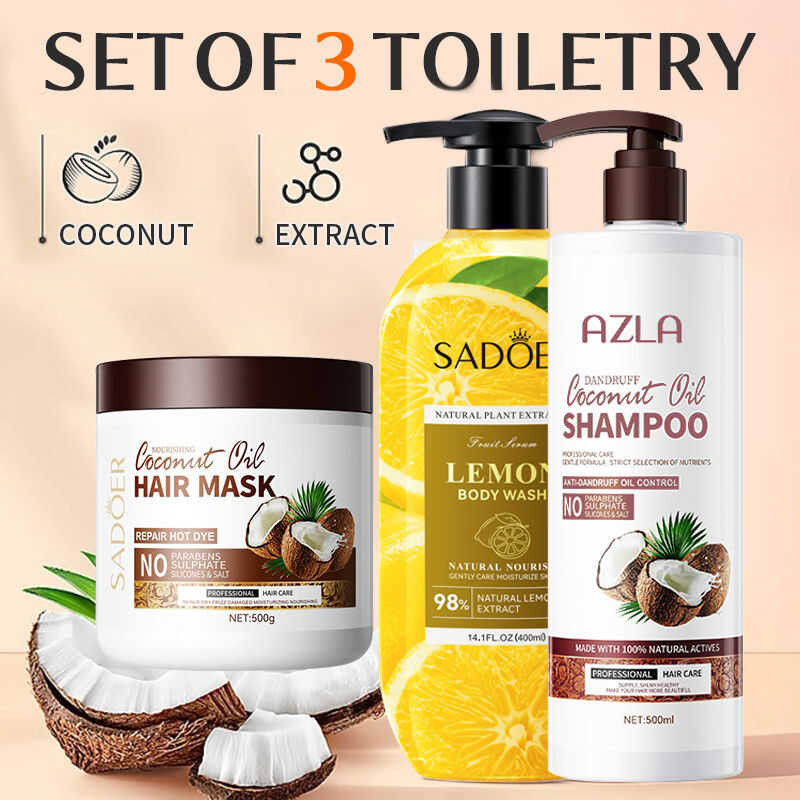 500Ml AZLA Sea Salt Coconut Shampoo Anti-Dandruff Control Oil Fluffy ...