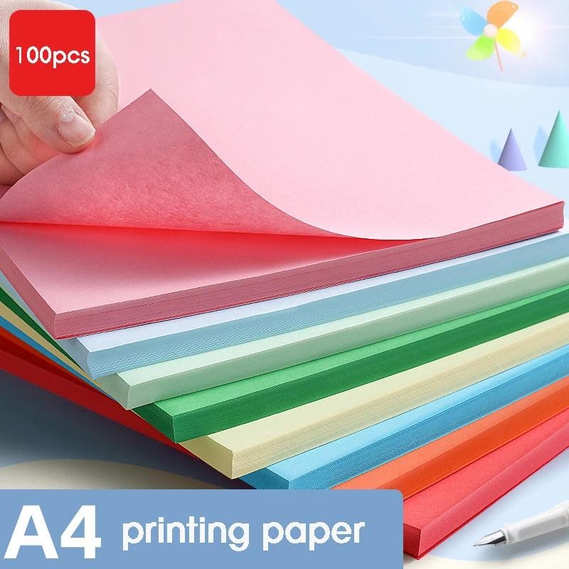 BULK 100SHEETS A4 Copy Paper Office Colored Print Paper Practice Paper ...