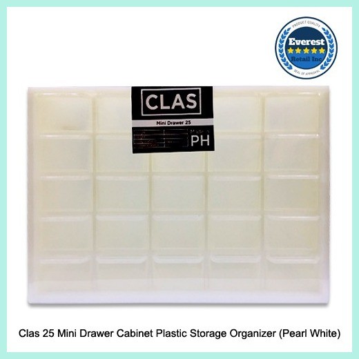 Clas 25 Mini Drawer Cabinet Plastic Storage Organizer (White/Black/Blue ...