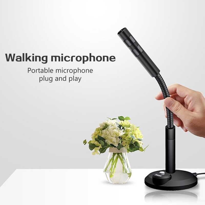 Adjustable USB Laptop Mini Studio Speech Microphone Stand Mic With ...
