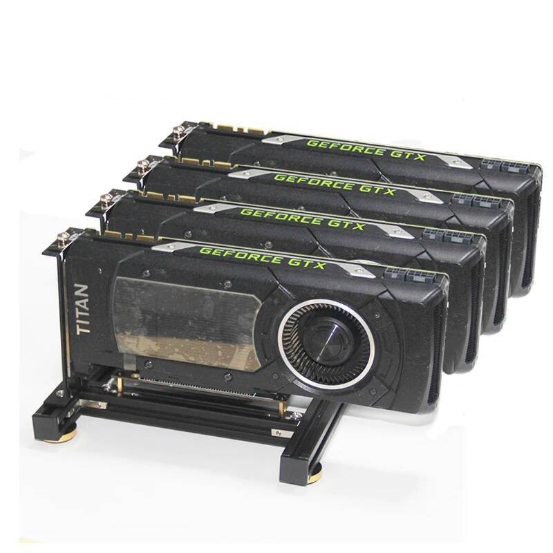 4 graphics card bracket Open heat dissipation aluminum alloy DIY holder ...