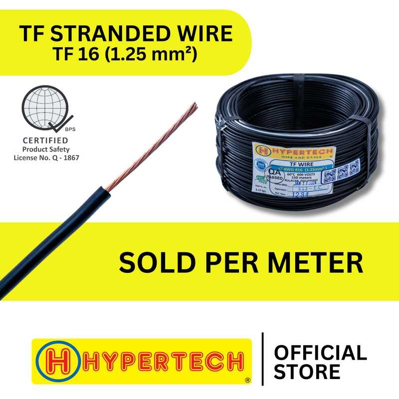Hypertech TF Single # 16 PER METER Stranded Pure Copper Electrical Wire ...