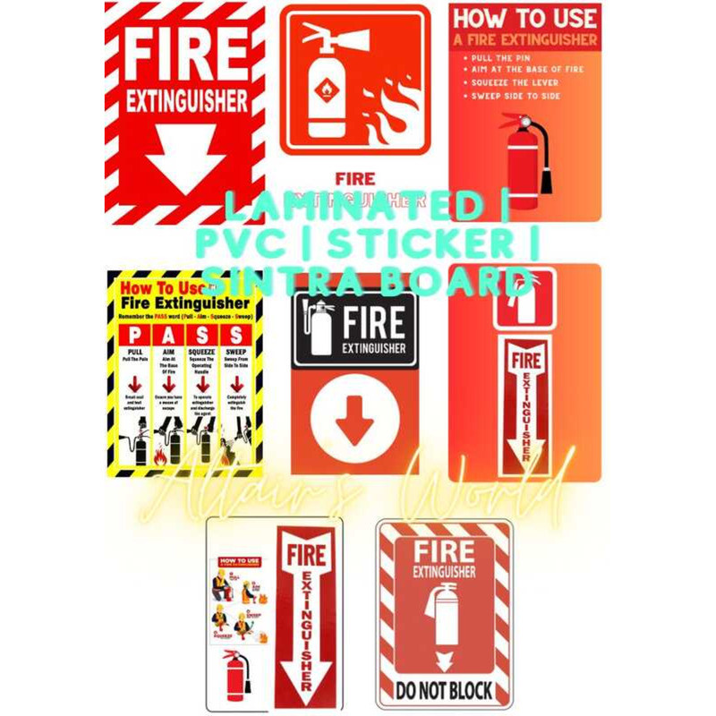 Business Signages : How To Use Fire Extinguisher Signage Laminated ...