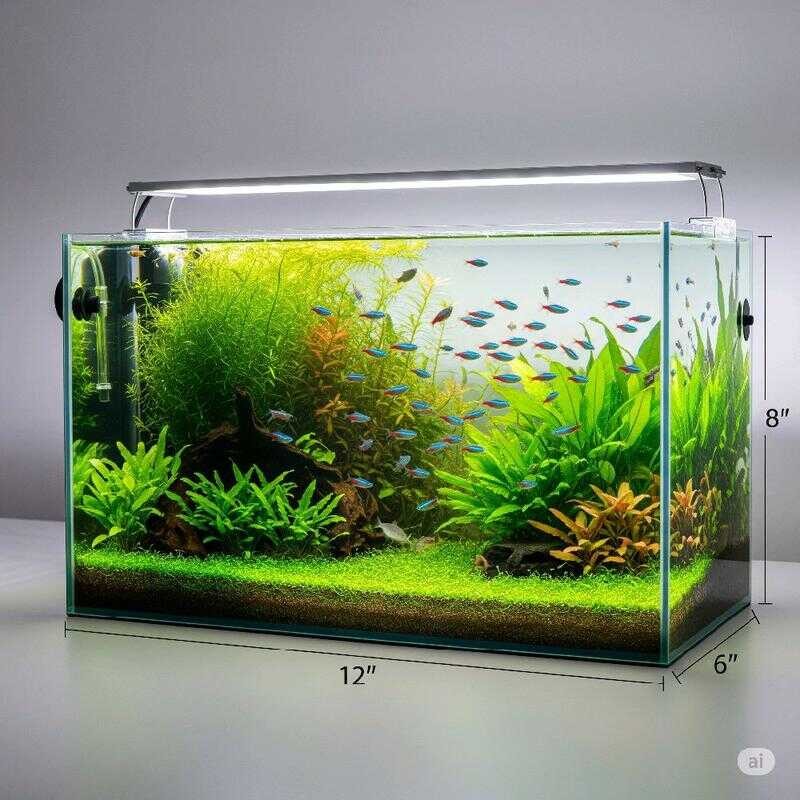 Aquarium 2.5 Gallon With Rim| Rimless| 12X6x8 In Inches Lxwxh 61C ...