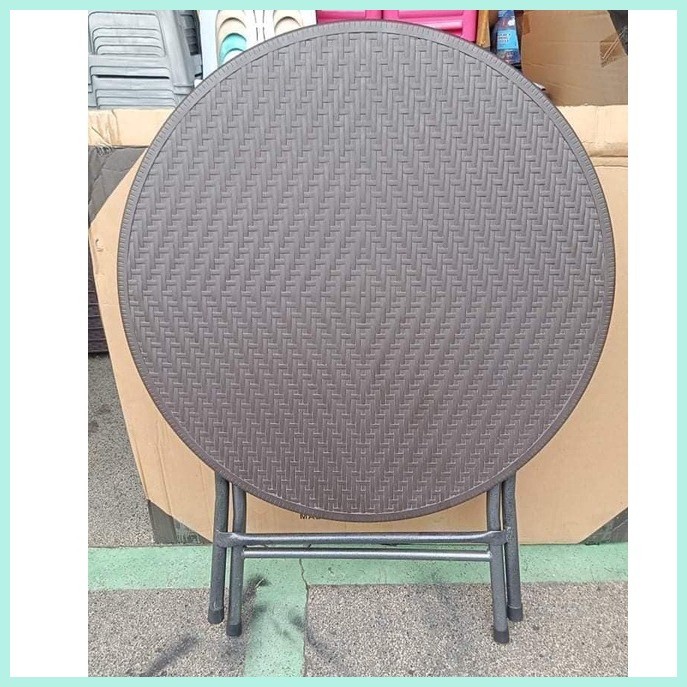 HOMSTAR RATTAN FOLDING TABLE ROUND SIZE:80x74cm | Shopee Philippines