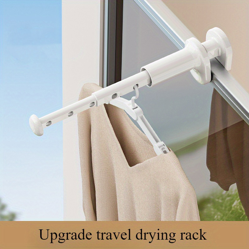 Travel Clothes Rack Retractable Hanging Drying Racks Window Frame ...