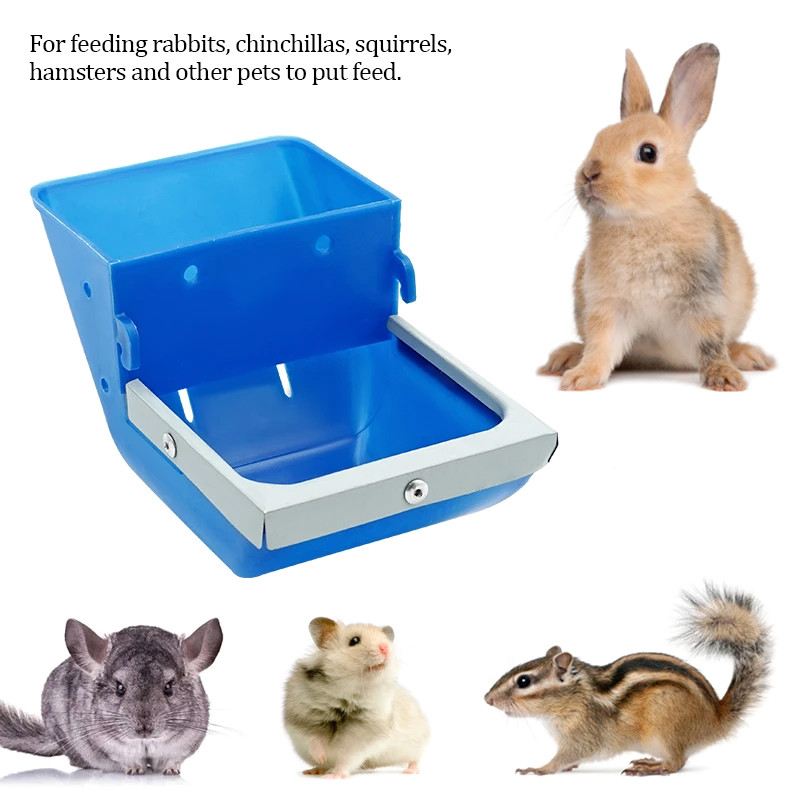 Rabbit Feeder Plastic J Feeder Large Capacity Feed Box Plastic Steel ...