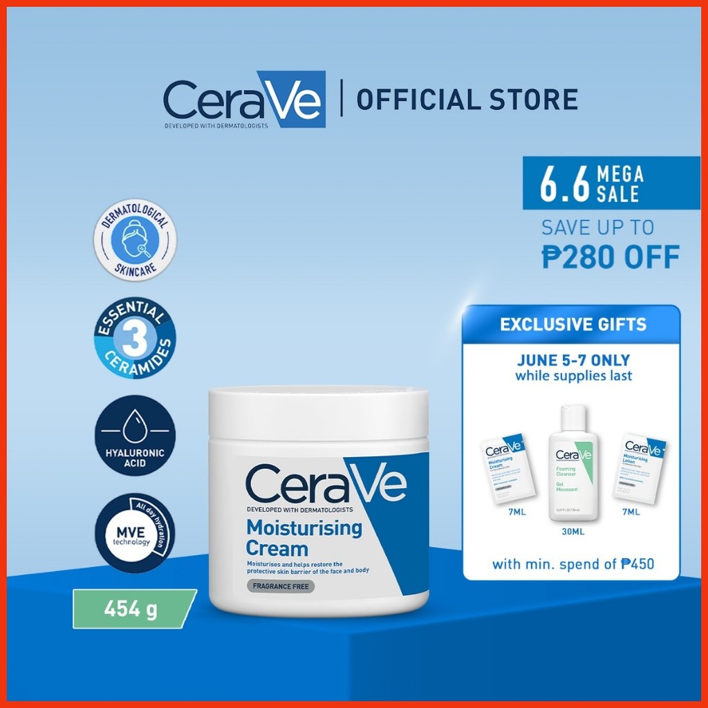 CeraVe Moisturising Cream for Dry to Very Dry Skin (454g) | Barrier ...