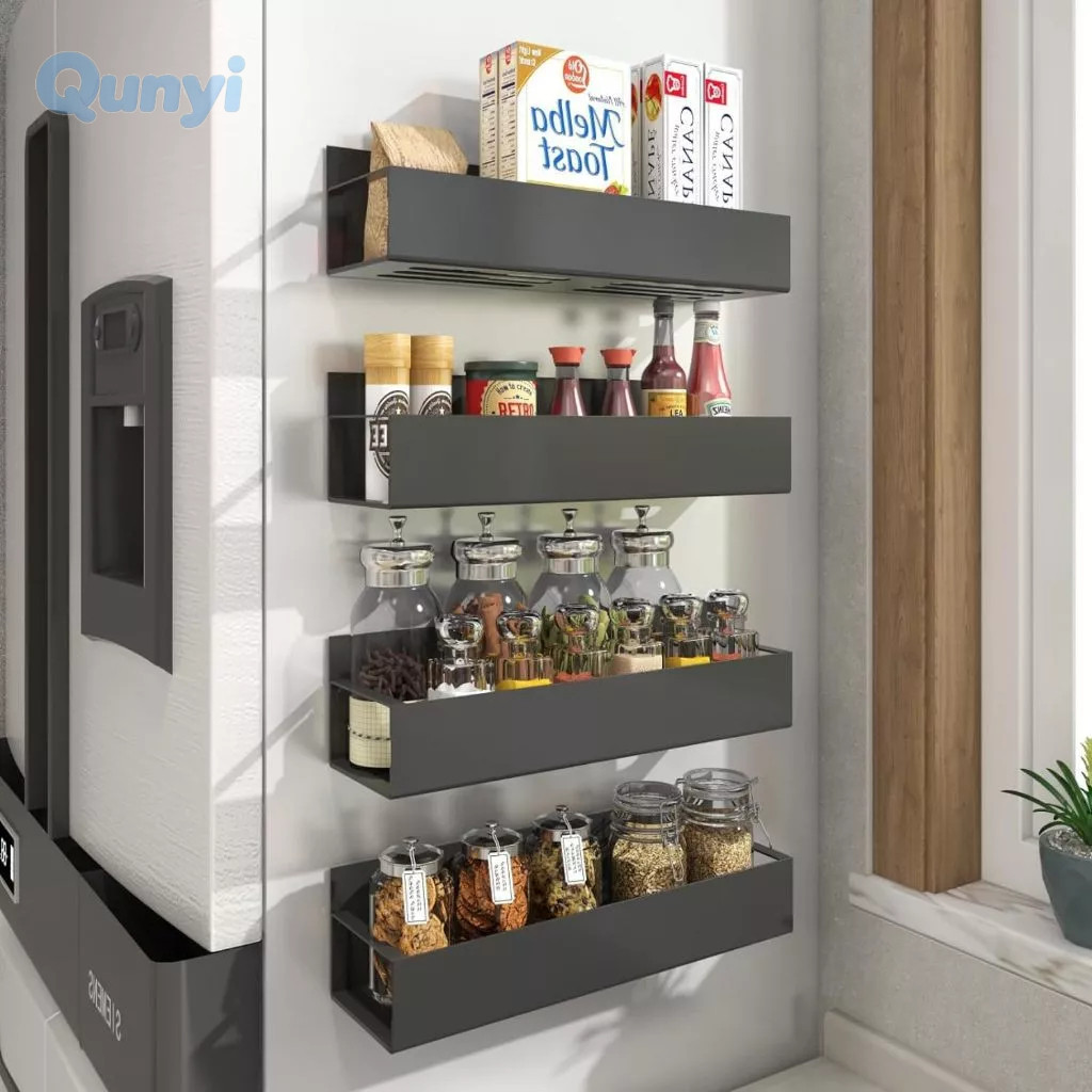 Magnetic Spice Rack, Magnetic Spice Rack Organizer, Refrigerator ...