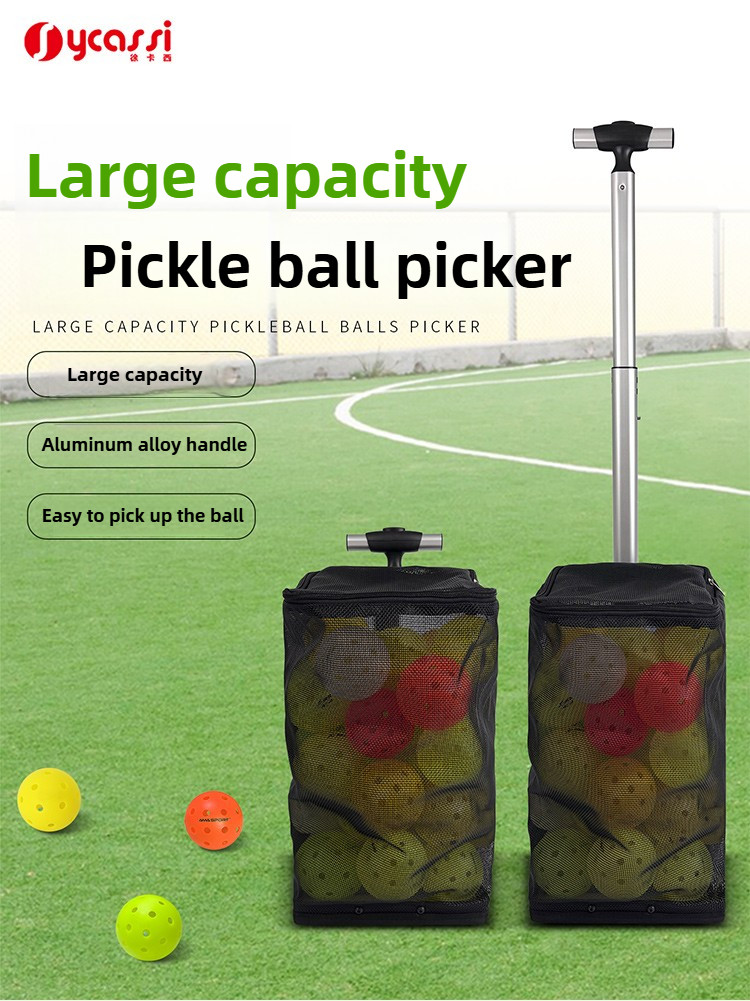 Syacssi Pickleball Picker Large Capacity 50 Balls,Stainless Steel Ball ...