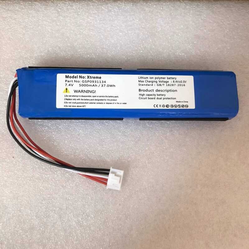 Batteria Di Ricambio Per JBL Xtreme – GSP0931134, 7,4V 5000mAh – Sostitutiva Per JBLXTREME, Xtreme – Con Protezioni Multiple