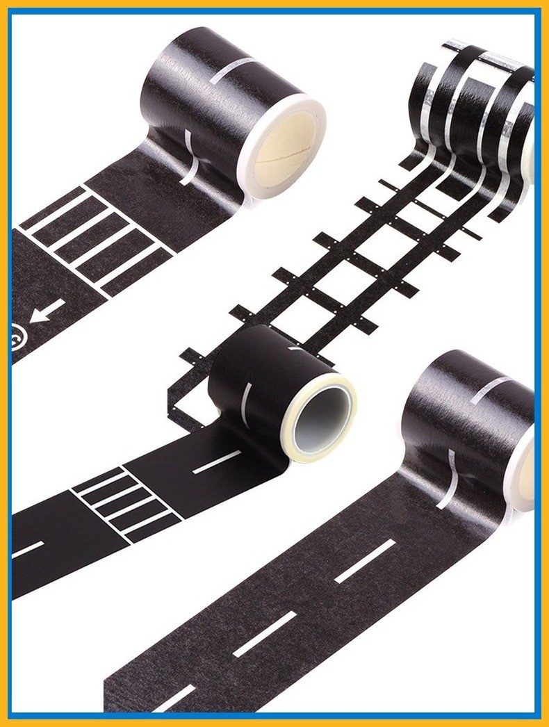 [Hot-Sale] 4 Rolls Car Playset DIY Track Stickers Traffic Washi Tape ...