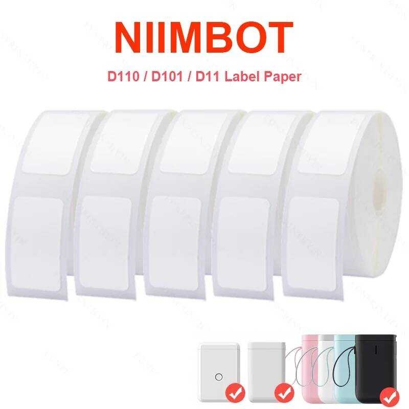 W D11 D101 Label Paper Sticker Self-Adhesive Waterproof White Labels ...