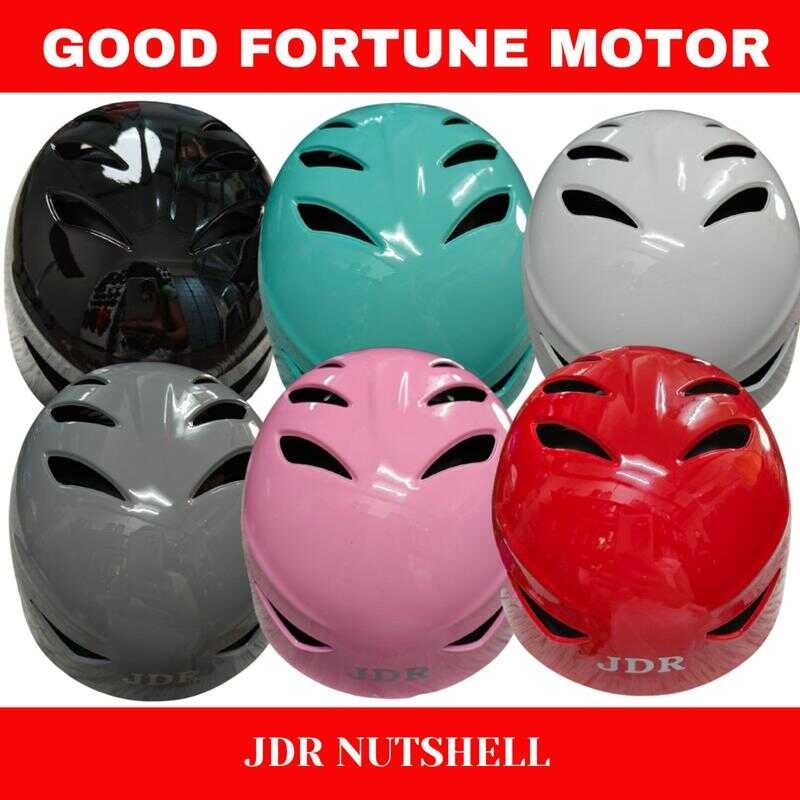 JDR (V4) BIKE OPEN FACE NUTSHELL HELMET FREE SIZE E58 F80 | Shopee ...