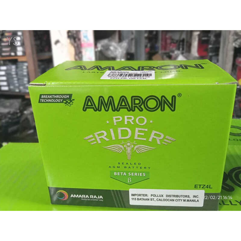 AMARON Battery (Pro BATTERY Rider) Etz4l (Pro Rider) | Shopee Philippines
